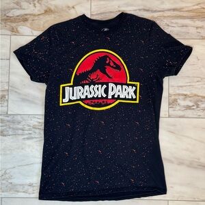 Jurassic Park Logo Speckled Tee - Size Medium
